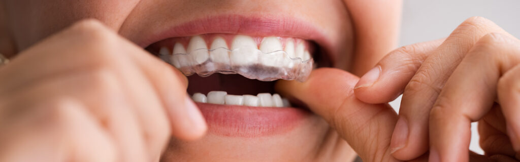Girl wearing invisalign